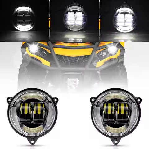 2x LED Headlights Low Beam Projector Lens for Can-Am Outlander Max 650/800/850/1000R 2018 2019 2020 