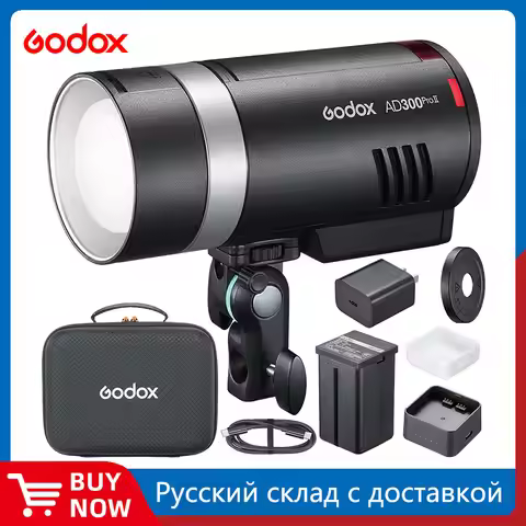 Godox AD300PRO II 300Ws Portable Strobe Light TTL HSS 1/8000s 2.4G Wireless with RGB LED & 3000mAh B