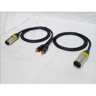 MIXER CABLE TO AMPLIFIER XLR MALE TO RCA 1-3 METERS 2 PCS