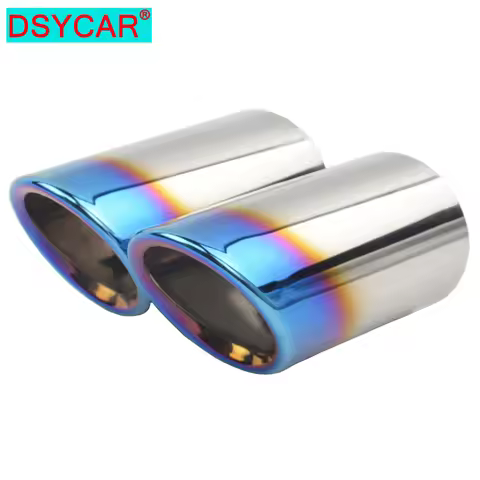 2Pcs Car Stainless steel Exhaust Tip Muffler Pipe Cover for Audi A4 B8 A6 C6 Accessories For Audi A3