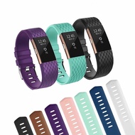 Silicone Strap Compatible for Fitbit Charge 2 Diamond  3D Pattern Wrist Bracelet Smart Wristband Accessories(AONEE)