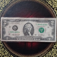 Uang 2 dollar Amerika USD 2003 vf