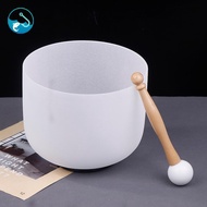[ritonlywond] Crystal Quartz Singing Bowl 8 Inch 432Hz Yoga Meditation Sound Bowls Professional Tibe