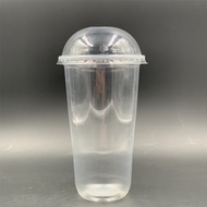 22oz U Cup with Lid [ 100sets ] U 700 ml  Disposable Plastic PP Cup 22 oz Taiwan Boba Milk tea Capsu