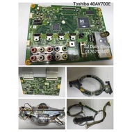 Toshiba 40AV700E Main board :V28A00112301 Tcon :A60MB4C2LV0.2 Spk:V30A00006400 On Off suiz+sensor+ca