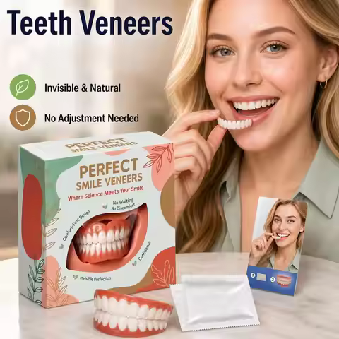 Teeth Veneers Snap On Smile False Dentures Silicone Upper Lower Temporary Whitening Cover Invisible 