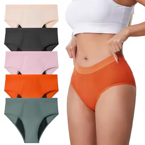 Women Menstrual Panties Abundant Flow Menstrual Period Panties High Waist Menstrual Cycle Absorbent 