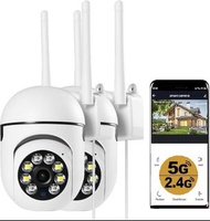 2 pic✨Outdoor security cameras, 2.4 GHz and 5G WiFi cameras for home security, 1080P 360° view dome 