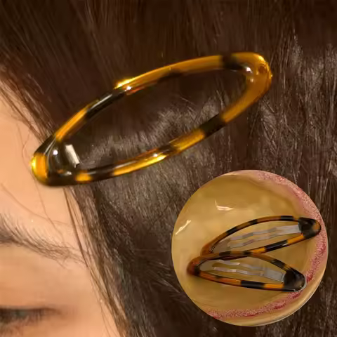 2/4/8Pcs Vintage Leopard Hair Clips Y2K Cute Korean Charm BB Hair Clip Print Glue Oval Hair Clips St