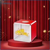 Lottery Box with Circular Slot Long-Lasting Cube Raffle Box Portable Secure for Prize Draws Giveaway