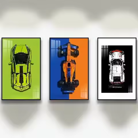 Display Wallboard for Lego 42141 mclaren Formula 1 Adult Collectibles for Lego Car Wall Mount Buildi