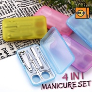 4 pcs Portable Clipper Manicure Set Pedicure Door gift Goodies Box Nail Cutter Nail Scissors Travel Tool Set