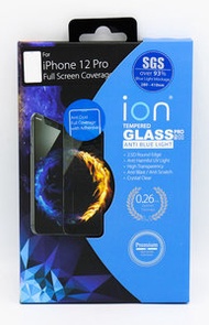 ion - iPhone 12/12 Pro 通用版全覆蓋高效抗藍光鋼化玻璃保護貼