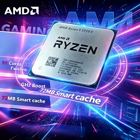 AMD Ryzen 9 5950X New Ryzen 9 5000 Series Vermeer (Zen 3) 16-Core 3.4 GHz Socket AM4 105W Socket AM4