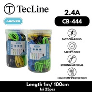 Arover CB-444 Fast Charging 2.4A Charger Cable – 100cm (25 pcs) - High Temperature Protection