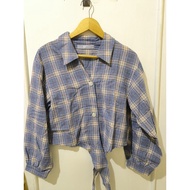 KEMEJA Preloved Flannel Crop Shirt by 8seconds