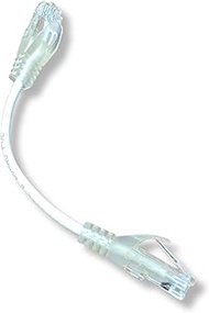Premium Slim Type Patch Cord, 0.5ft White, UTP Cat 6A 10G, 50Micron, 28AWG, PVC, 3.6mm Diameter, Tra