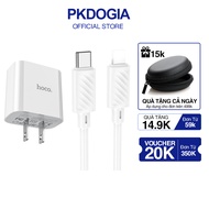 Bộ sạc nhanh PD 20W C76 Plus kèm cáp TypeC dùng cho 10/11/12/13/14 sạc nhanh 3A cáp sạc dài 1m chân 
