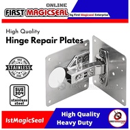 1stMagicSeal - Hinge Repair Plates Stainless Steel Cabinet Door Repair Plate Pembaiki Plat Besi bracket Pintu Kabinet Dapur