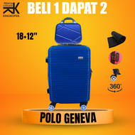 Koper Set 2 Polo Geneva 18+12inch Ukuran kabin - Tas Travel - fiber hardcase - Koper Polo - make up 