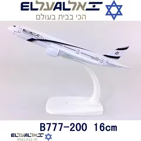 16CM Diecast Metal 1:400 B-777 B777 El Al Air Airlines Aircraft Model Alloy Aircraft Model Commemora