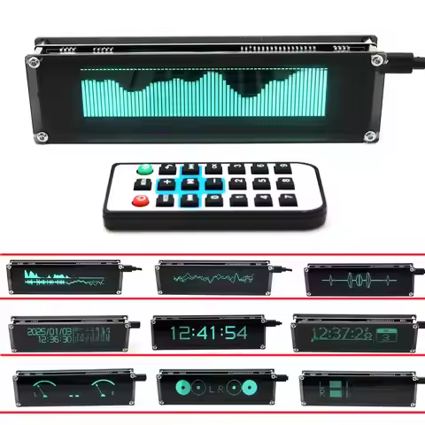VFD Music Spectrum Display VFDScreen Digital Clock Audio Level Indicator VU Meter Rhythm Light Car B