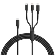 3In1 Multi functional Type-c 4Ft Pink Fast Charger Charging Cable For iPhone xiaomi huawei Samsung C