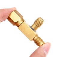 【PEAT】Tee Adapter 1/4X1/4X1/4\"SAE Flare Add Gauge Deep Vacuum Pump/Manifold Set