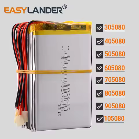 5PCS/Lot 505080 3.7V 3000mAh Li-Polymer Li-ion Battery Lipo Batteries 305080 405080 605080 705080 80