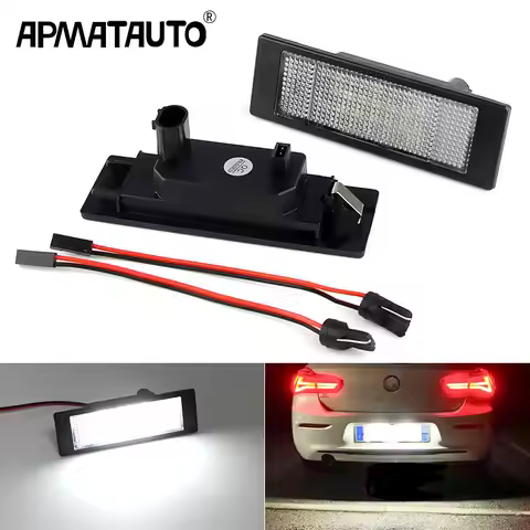 2Pc CANbus Led Number License Plate Lights For BMW E63 E64 E81 E85 E86 E87 650i M6 Z4 645Ci Car-Styl