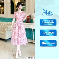 Lady Dress K32-d1-1 Cherry Blossom Pattern Lightly Flared Skirt From Mdu MDU4149