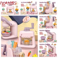 IVANES Simulation Kitchen Ice Cream|Cooking Toys Mini Colourful Clay Pasta|Play House Kitchen Toy Noodles Safe Children