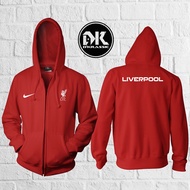 LIVERPOOL MEN'S FOOTBALL ZIPPER HOODIE SWEATER JACKET.