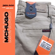 MC HUGO IMPORT - Celana Panjang Chinos emba cardianal Pria hitam Streach Selvegde Terbaru 2021 bahan