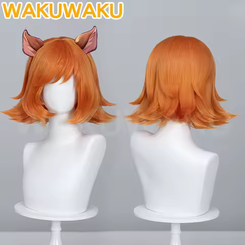 IN STOCK Squirrel Girl Doreen Wig Game Cosplay Wig WakuWaku Women 35cm Hair Squirrel Doreen Hallowee