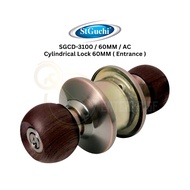 St Guchi Cylindrical Wooden Door Knob Lock Set SGCD 3100