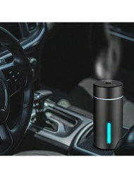 1入組200ml鋁合金usb Type-c可充電汽車香氛加濕器,隨車啟停,搭配10ml香水瓶