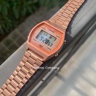 Montres Company 香港註冊公司 (32年老店) 卡西歐 CASIO 玫瑰金不鏽鋼錶帶 粉紅色 細錶徑 B640 B640W B640WC B640WCG B640WCG5 B640WCG