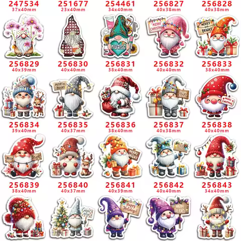 Acrylic Planar Resins Cartoon Gnome for DIY, Bow-knot Stickers, Crafts, Home Decoration Accessories,