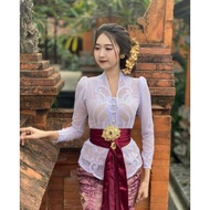 HIJAU Sage green & lime green embroidered kebaya