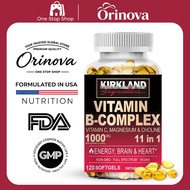Vitamin B-Complex 11 in 1 120 Softgel B Kompleks B1 B6 B12 Biotin Kolin Magnesium Tenaga Otak Metabo
