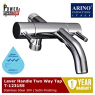 Arino T-1231SS | Lever Handle Two Way Tap | Stainless Steel 304 | Satin and Matt Black Finishing | 1