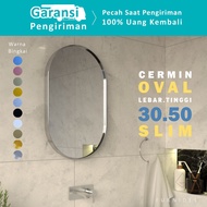 Oval Mirror 30x50 cm | Slim Frame