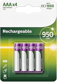 Rechargeable Battery R03B2A95/10 AAA Pack of 4 for Longer Life