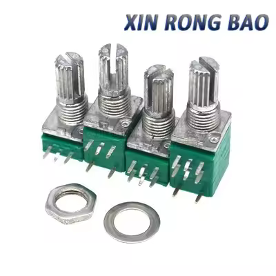 5pcs 8PIN RK097GS 10K 50K 100K B10K B50K B100K RK097G with a switch audio shaft 15mm amplifier seali