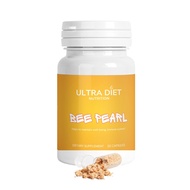 Bee Pollen Capsules, 100% Natural Superfood Rich in Vitamins A, B, C, E, K, Mg, Enzymes, Amino Acids