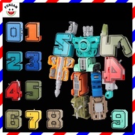 0-9 Robot Toys Kids Transformers Number Toy DIY Assemble Robot Vector Eilik Number Robot Car Toys