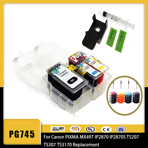 Vilaxh 745XL 746XL PG745 CL746 for canon Smart Cartridge Refill kit for Pixma MG2470 MG2570 MG2970 I
