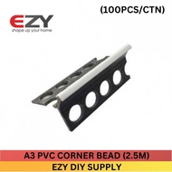 A3M PVC Corner Bead 8 Feet(2.5meter) Malaysia stock (GREY COLOR)