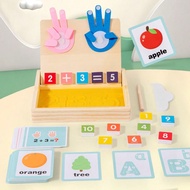 2-In-1 Children's Finger Math & Alphabet Word Spelling Sand Drawing Game Toy Set, Digit Recognition 